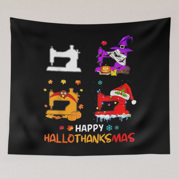 Item preview, Happy Hallo Thanks Mas-Thanksgiving Halloween Xmas Sewing  designed and sold by HeulwenShop.