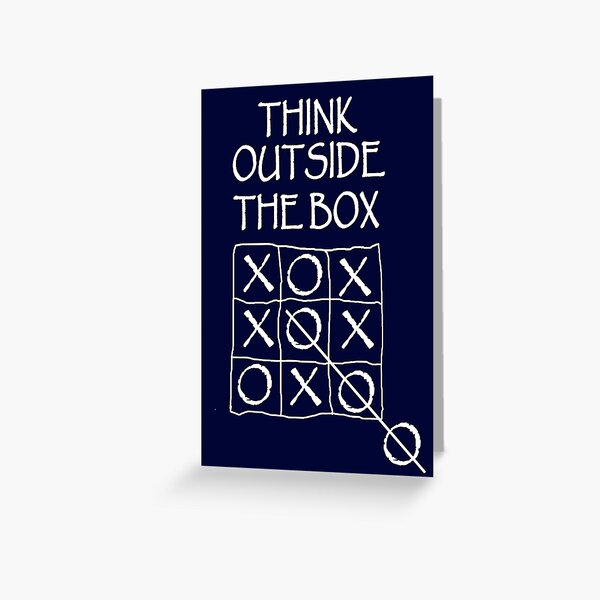THINK. Fun, Funny, Comic, Joke, Laugh; Think outside the box. Greeting Card