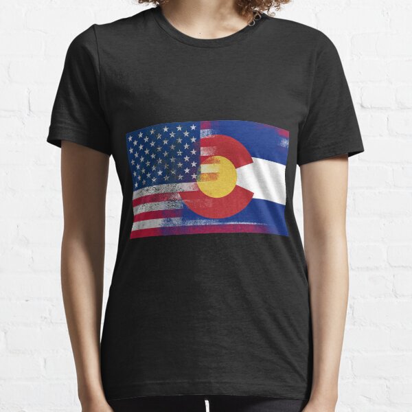 Colorado American Flag Fusion Essential T-Shirt