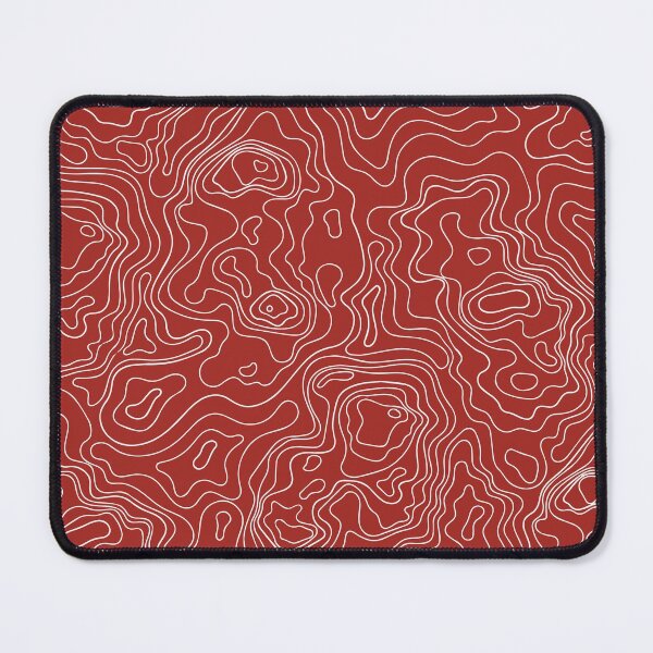 Item preview, white Topographic contour lines map seamless pattern with Rust background designed and sold by mashmosh.
