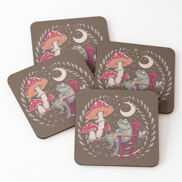 Artikelvorschau, Goblincore Aesthetic Cottagecore Frog Chilling (Vintage Faded Colors) – wartet darauf, dass Pilze wachsen – Weirdcore Dreamcore Mykologie Pilze Pilze Forager Foraging Pet Mat Bandana Phrog entworfen und verkauft von Any Color Designs.