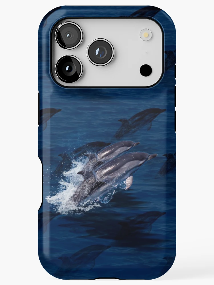 Thumbnail 1 of 4, iPhone Case, Dancing Dolphins Pattern designed and sold by LRGraphics.