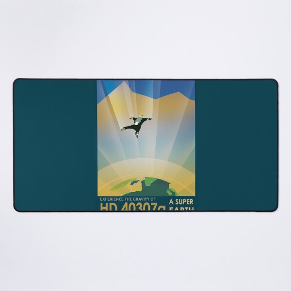 Super Earth Future Space Tourism Poster Sci-fi Desk Mat