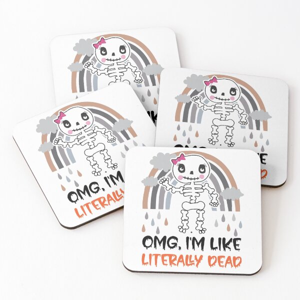 Item preview, OMG I'm Like Literally Dead Funny Halloween Graphic Skeleton SK designed and sold by andregiftshopzz.