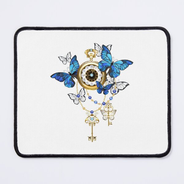 Item preview, Antique Clock with Butterflies Morpho ( Steampunk ) designed and sold by Blackmoon9.