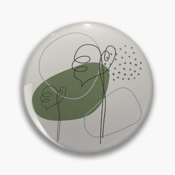 Item preview, Japandi Line Drawing with Green Shape designed and sold by Coralgb.