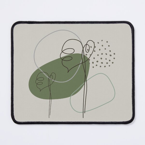 Item preview, Japandi Line Drawing with Green Shape designed and sold by Coralgb.