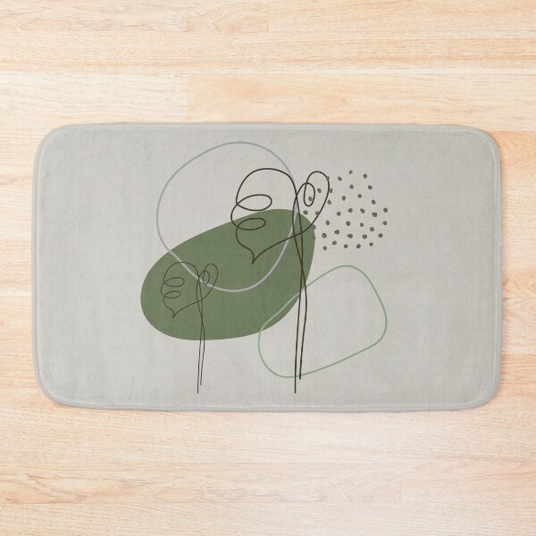 Item preview, Japandi Line Drawing with Green Shape designed and sold by Coralgb.