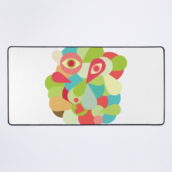 Face Cubism 9 Desk Mat