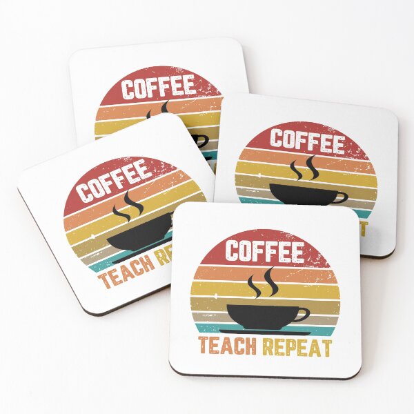 Item preview, Coffee Teach Sleep Repeat Teacher Vintage Gift SK designed and sold by andregiftshopzz.