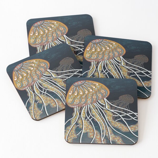 Item preview, aboriginal dot art jellyfish artwork  designed and sold by aDevlop25.
