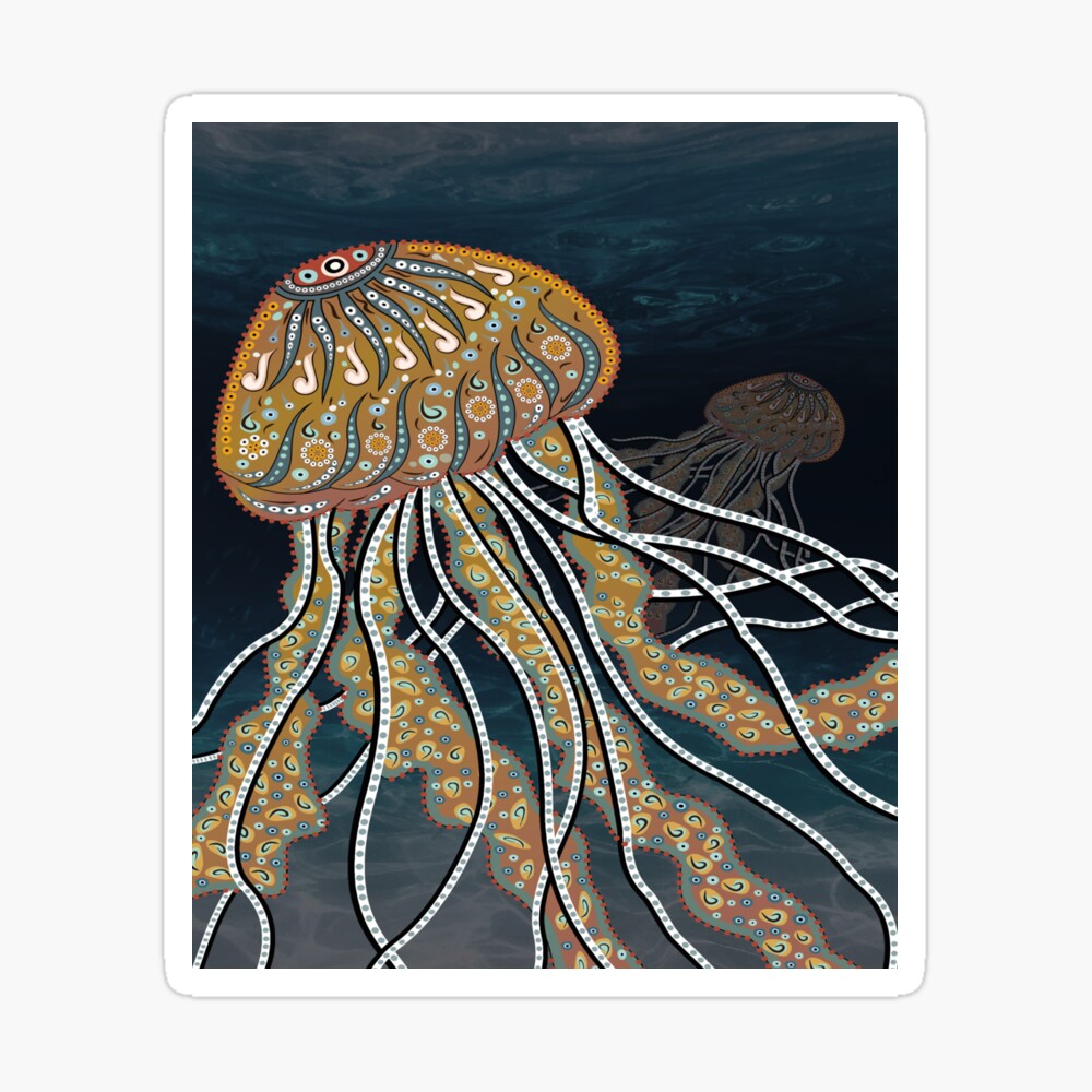 jellyfish dot painting