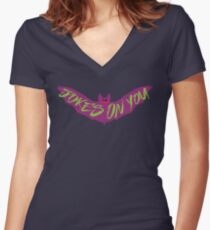 The Joking Bat Women's Fitted V-Neck T-Shirt