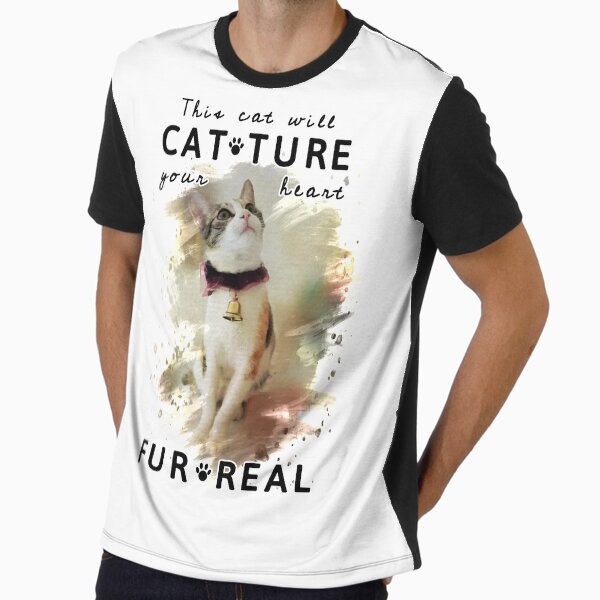 Capture Your Heart For Real: Yumi cat, a water colored brush stroke print Graphic T-Shirt