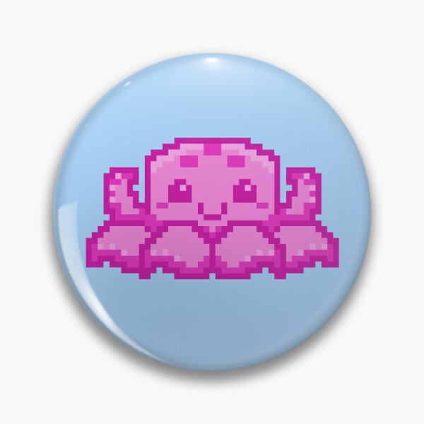 Item preview, Happy Pink Pixel Octopus designed and sold by rin3d .