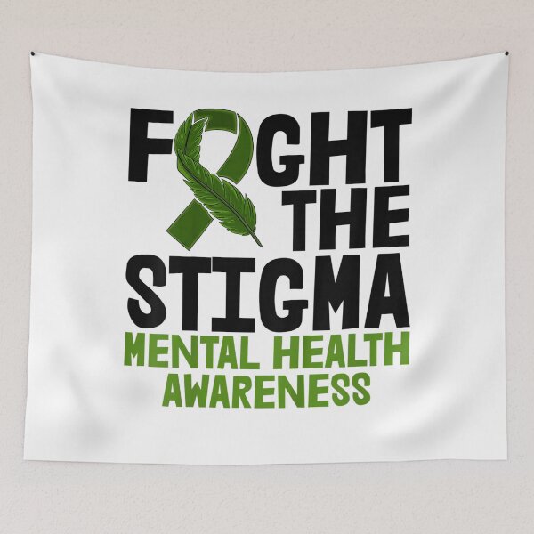 Item preview, Fight The Stigma Green Ribbon s Mental Health Awareness  designed and sold by GarrickShop.