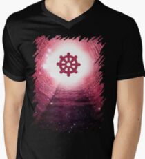Buddhism (Wheel of Dharma) Men's V-Neck T-Shirt