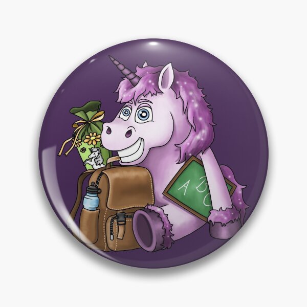 Item preview, Unicorn with satchel and school cone designed and sold by ARTemyzz.