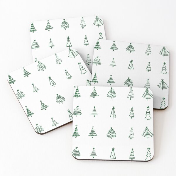 Item preview, Primitive Christmas Tree Drawings designed and sold by LittleWormTrading.