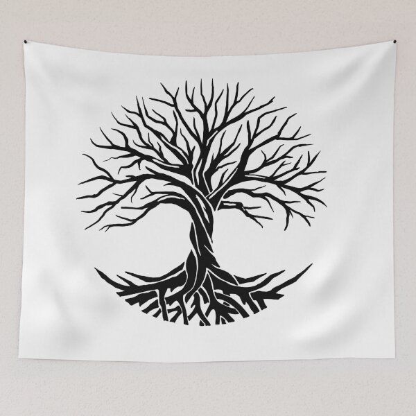 Item preview, Yggdrasil Vector Art Black designed and sold by HybridoStore.