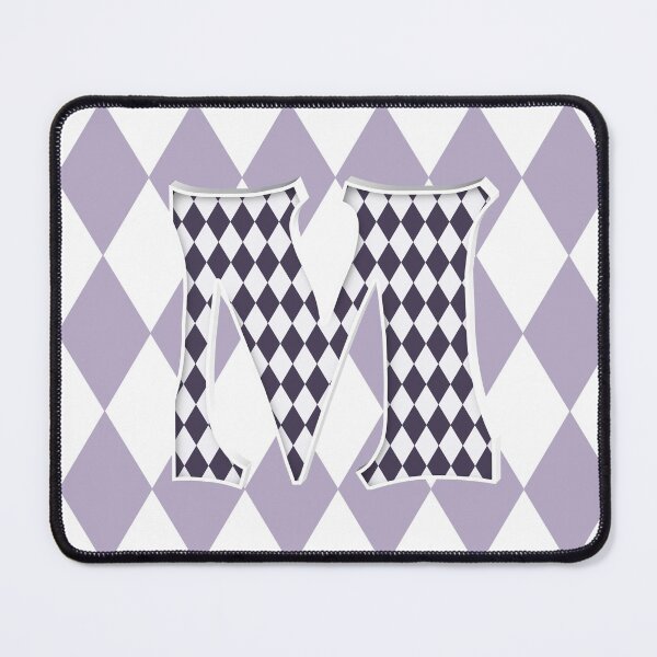 Item preview, Purple Harlequin Letter M Monogram designed and sold by KeeganCreations.