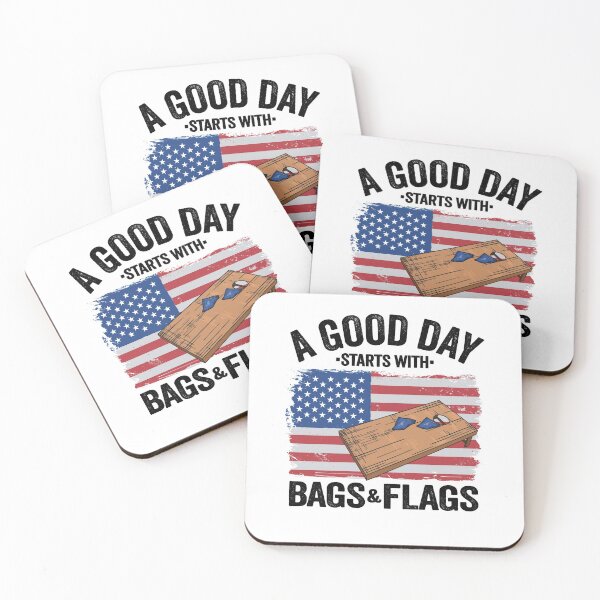 Item preview, A Good Day Starts With Bags & Flags American Flag Cornhole designed and sold by Stronzi.