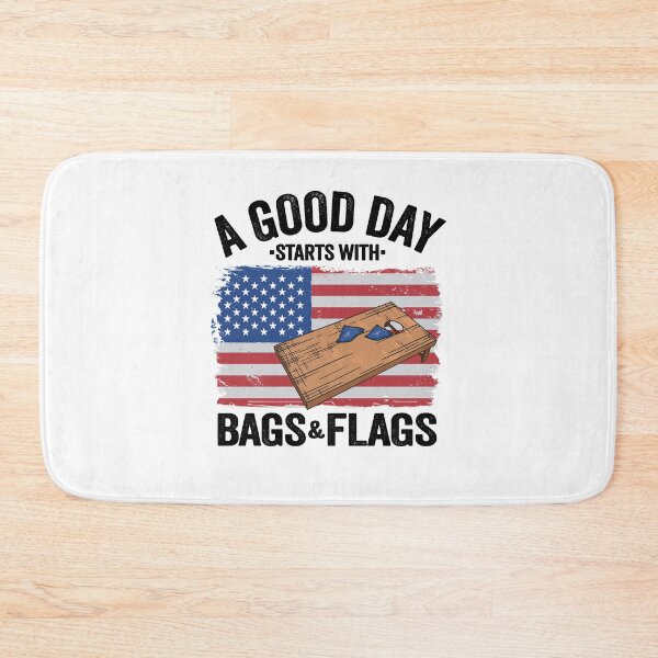 Item preview, A Good Day Starts With Bags & Flags American Flag Cornhole designed and sold by Stronzi.