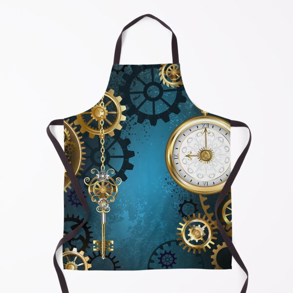 Item preview, Turquoise Background with Gears ( Steampunk ) designed and sold by Blackmoon9.