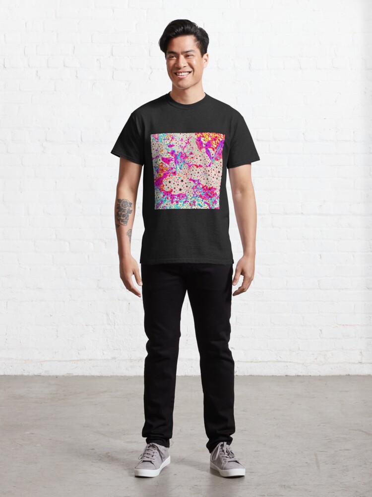 Alternate view of Starry and Sweet - Galactic Stars Neon Art Classic T-Shirt