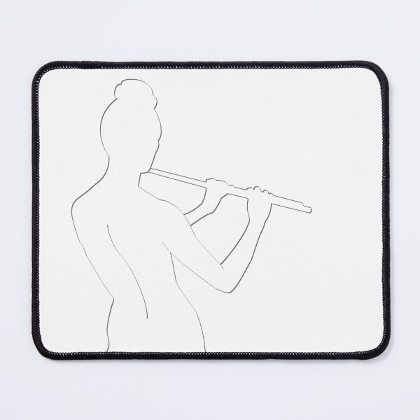 Item preview, Flute Player Girl Line Art designed and sold by Jazznote.