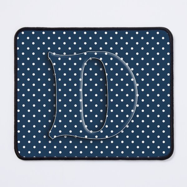 Item preview, Navy Blue Polka Dot Letter D Monogram designed and sold by KeeganCreations.
