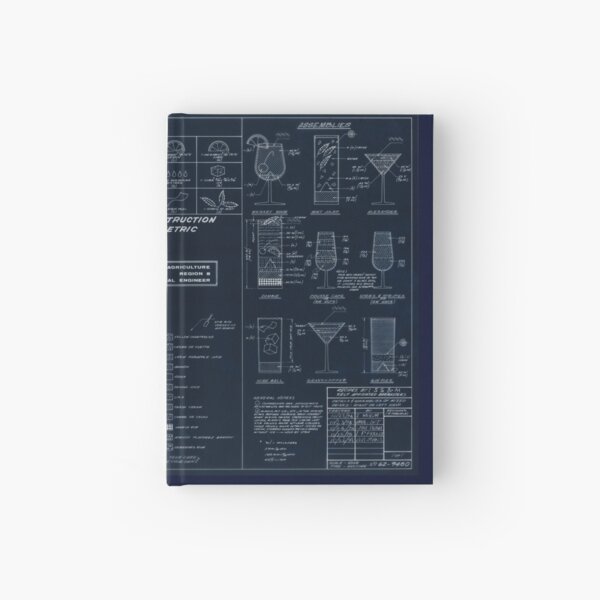 Item preview, Cocktail Construction Chart - Blueprint Version by United States Forest Service designed and sold by Designs by Kool Kat.