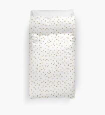 Gold foil polka dot pattern. Duvet Cover