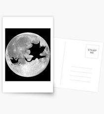 Santa Claus Dragon Rider Sleigh Ride Postcards