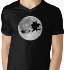 Santa Claus Dragon Rider Sleigh Ride Men's V-Neck T-Shirt