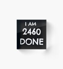 Valjean's motto Black Acrylic Block