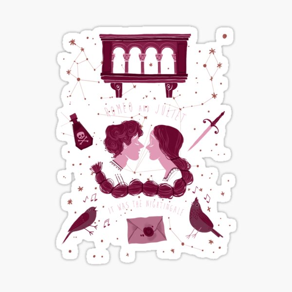 Shakesperean pattern - Romeo and Juliet Sticker