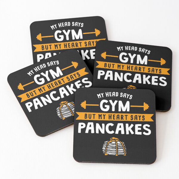 Item preview, My head says Gym but my heart says Pancakes designed and sold by lemontee.