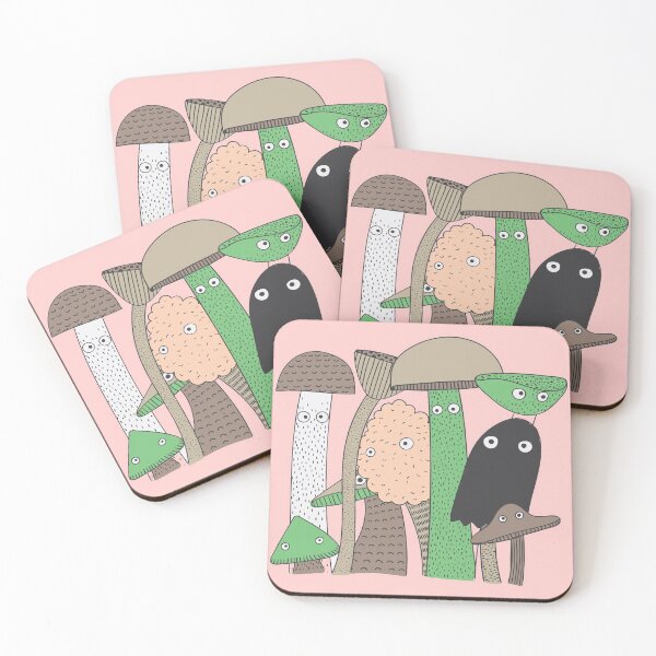Item preview, Cute Mushrooms Champignon With Eyes designed and sold by simplife-art.