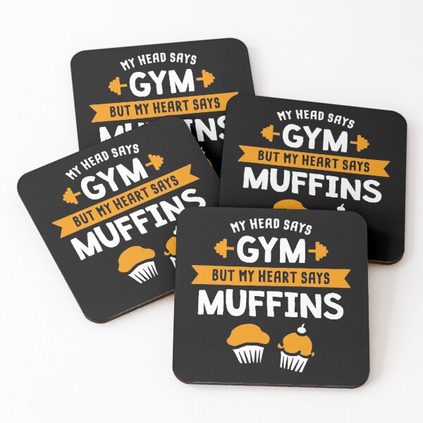Item preview, My head says Gym but my heart says Muffins designed and sold by lemontee.