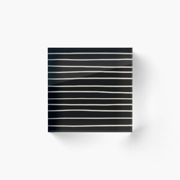 Aperçu de l'œuvre Motif de lignes horizontales beiges et noires coordonné avec la couleur populaire Sherwin Williams 2022 Beige accessible SW 7036 créée et vendue par ColorOfTheYears.