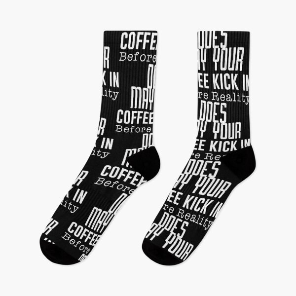 Item preview, May your coffee kick in before reality does - Funny Vegetarian Present For Mom, Dad And Friend designed and sold by Aymanclothings.