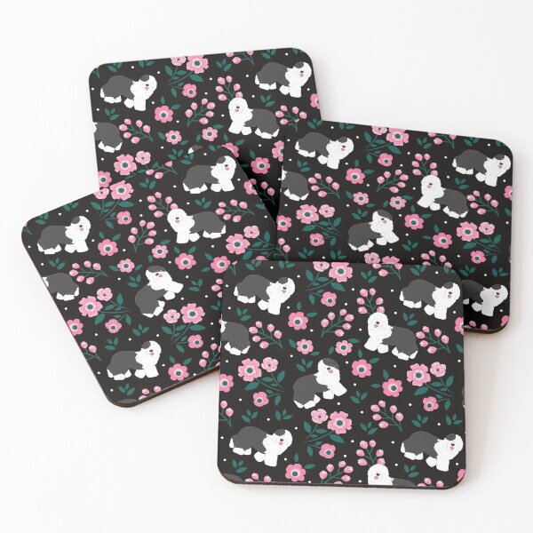 Item preview, Old English Sheepdogs Playing at Night in a Garden designed and sold by Lulupainting.