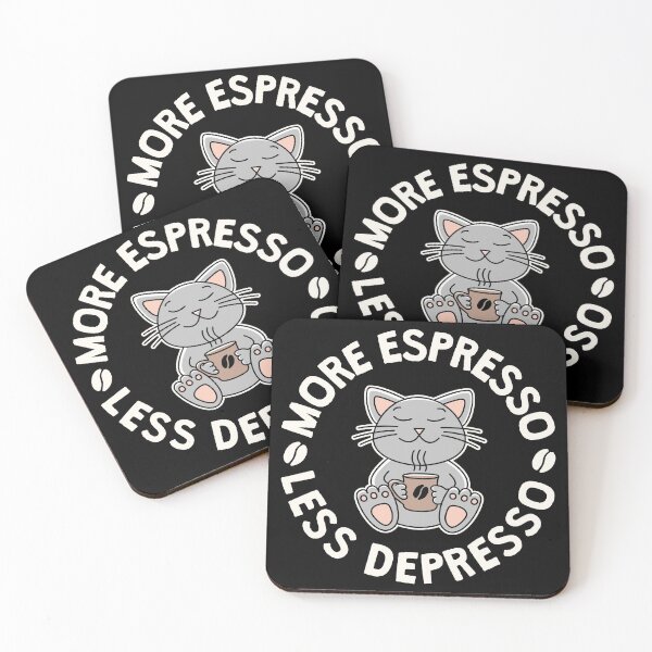 Item preview, More Espresso Less Depresso Cat Lover designed and sold by lemontee.