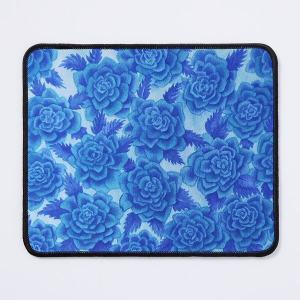 Aperçu de l'œuvre Aquarelle : Roses bleues créée et vendue par Delphine HIBOU.