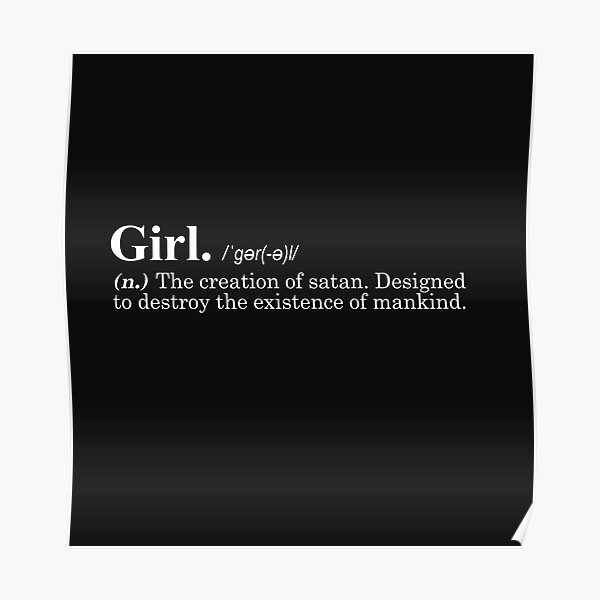 girl-definition-girl-power-inspirational-funny-jokes-poster-for