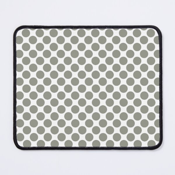 Aperçu de l'œuvre Gray Green and White Large Polka Dot Pattern Coordinates w/ Sherwin Williams 2022 Popular Color Evergreen Fog SW 9130 créée et vendue par ColorOfTheYears.