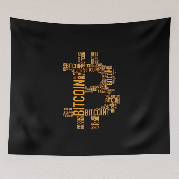 Item preview, Bitcoin Logo Typography Art designed and sold by Arketip.