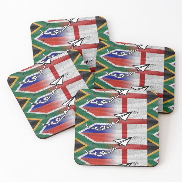 Item preview, South Africa England flightpath (DISTRESSED) designed and sold by SolidEarthArt.