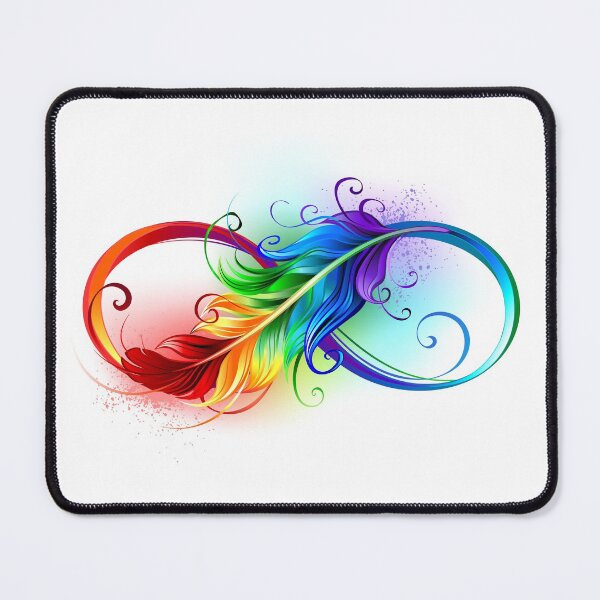 Item preview, Infinity Symbol with Rainbow Feather designed and sold by Blackmoon9.